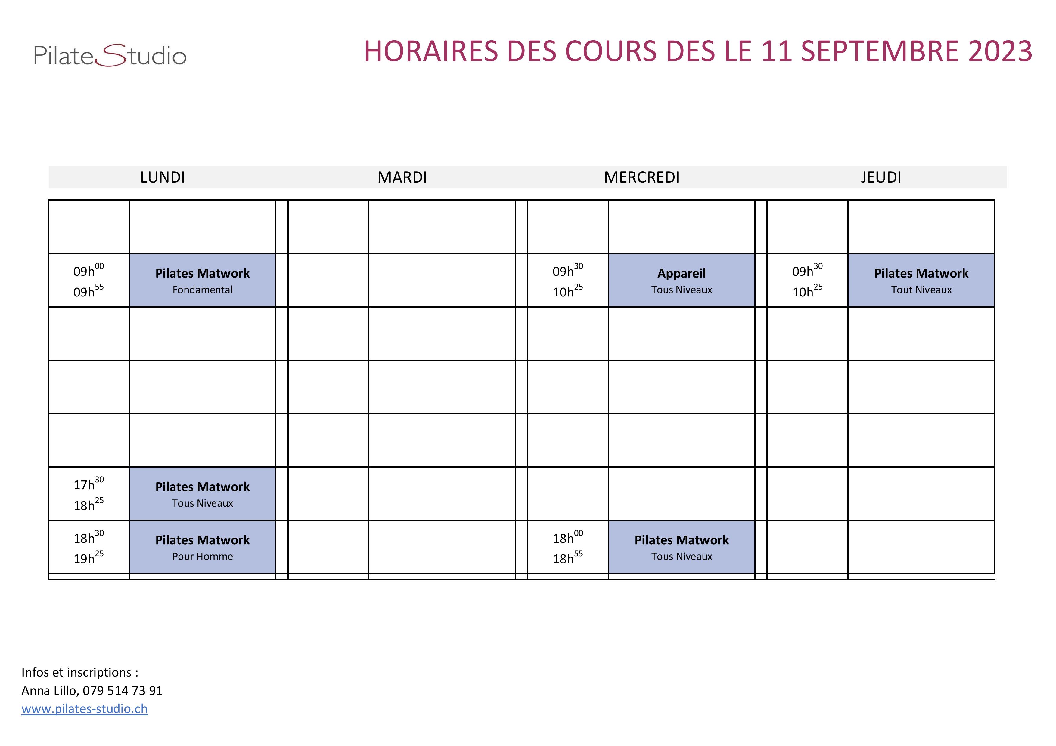 Horaire des cours septembre 2023 2024 page 001